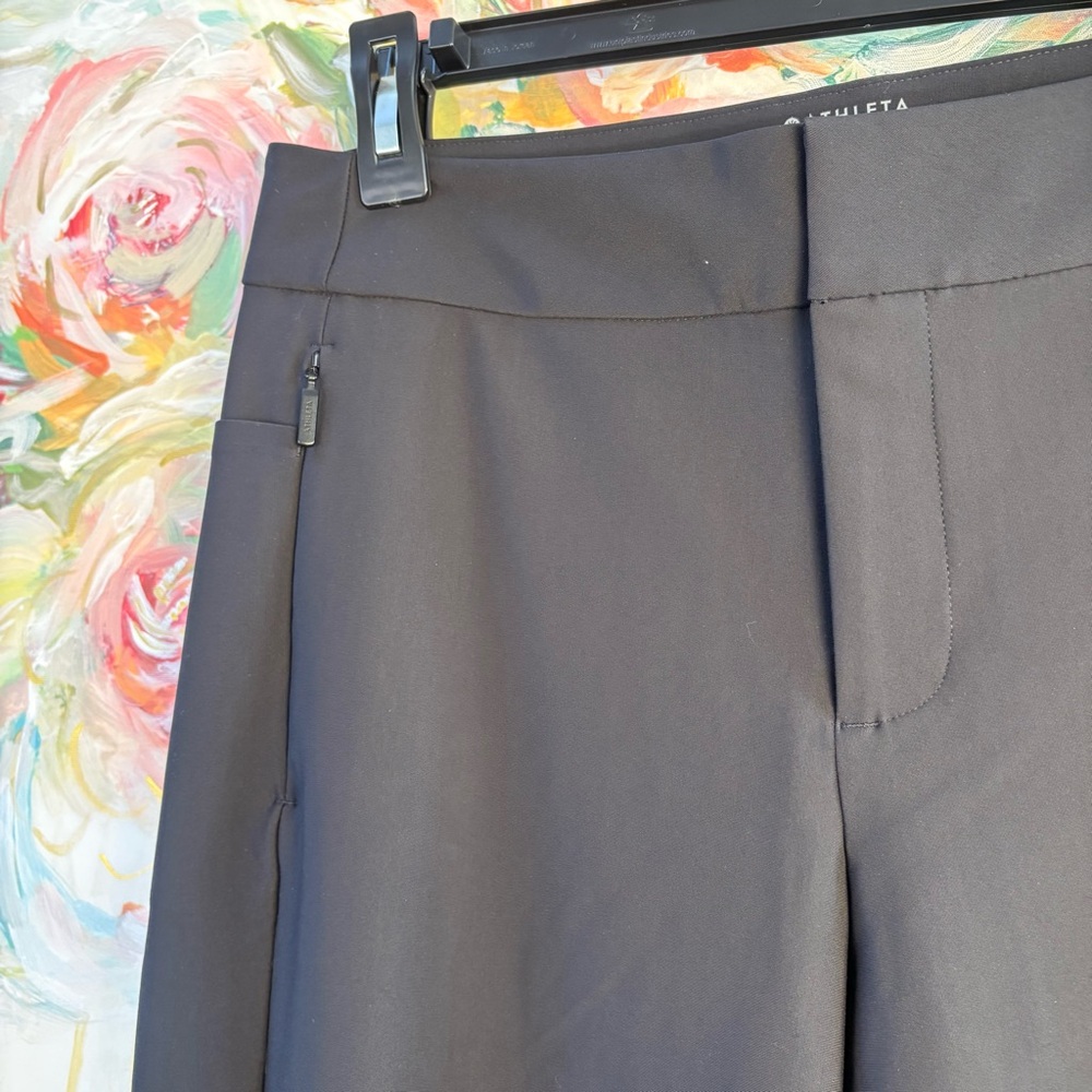 Athleta Stellar Trouser Black Slim Fit Work Pants Stretch Women 10 - Picture 5 of 11